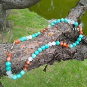 Amazonite Beaded Necklace — Handcrafted Natural Amazonite Necklace
